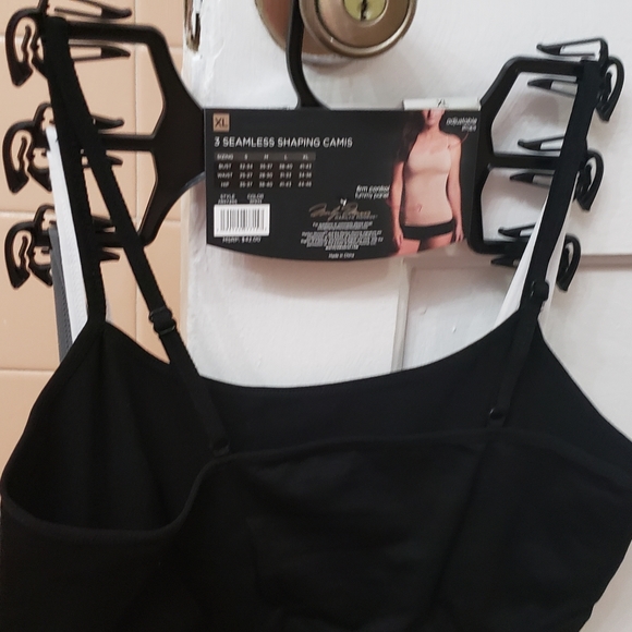 NWT MarylynMonroe 3PK Spaghetti Sleeves Seamless Shaping Camis;B/W/G;Sz L&M.$45 - Picture 10 of 15
